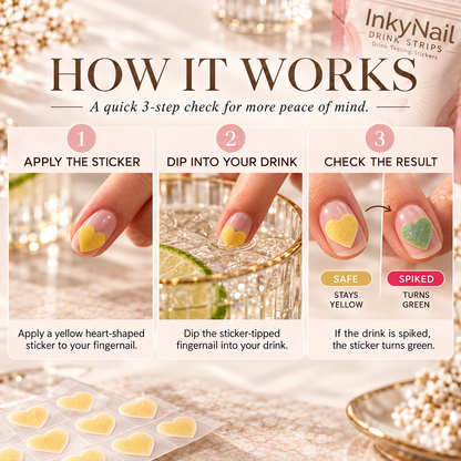 Inky Nail Drink Testing Sticker